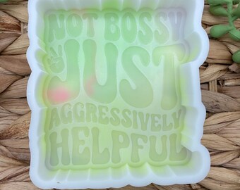 Not Bossy Just Aggressively Helpful Freshie Silicone Mold, adult humor freshie supplies, popular freshie molds, best selling freshies