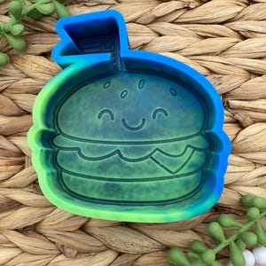 USA Hamburger Freshie Mold, Summer Freshie Molds, fourth of July Freshie Mold, burger soap Mold, US freshie molds, America freshie mold