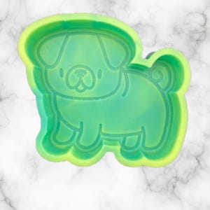 Pug Freshie Mold, Dog Freshie Mold, Dog Breed Freshie Molds, Freshie Molds for Beginners, Heat Safe Silicone Mold, Simple Freshie molds
