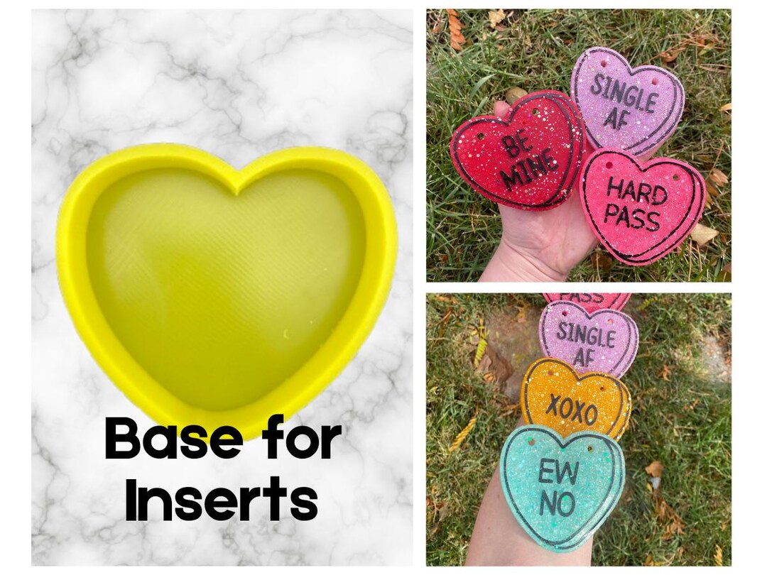 Conversation Heart Freshie Mold, Cardstock Freshie Molds With Inserts