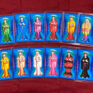 Santa Muerte / Holy Death Prayer Cards - Heavy Laminate (Hand-Made - English)