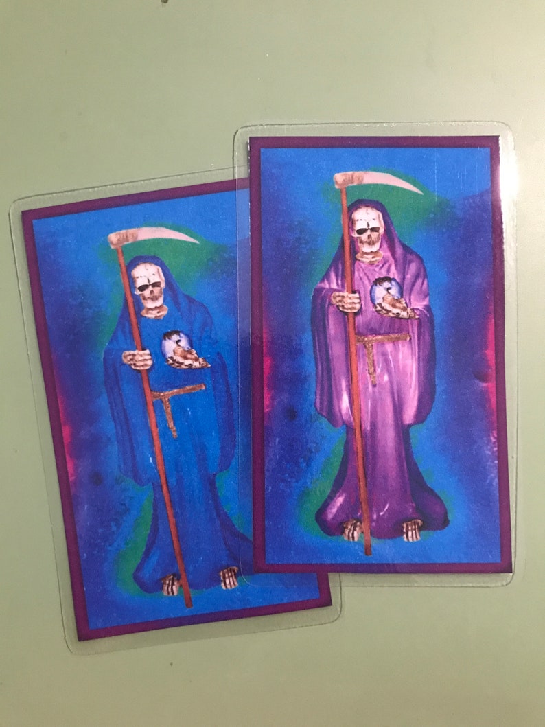 Santa Muerte/Holy Death Prayer Cards Hand Made English | Etsy