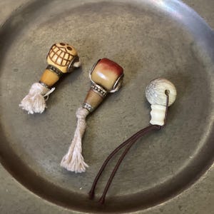 Tibetan Yak Bone Guru Beads - Handmade in Tibet, Mixed Styles (Group 7)