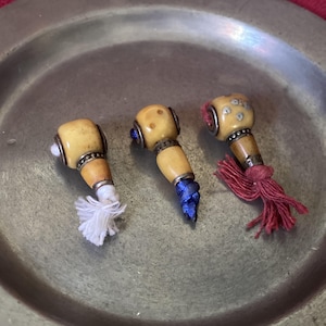 Tibetan Yak Bone Guru Beads - Handmade in Tibet, Mixed Styles (Group 8)