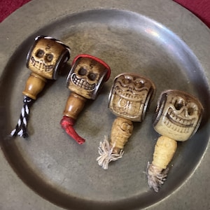 Tibetan Yak Bone Guru Beads - Handmade in Tibet, Mixed Styles (Group 5)
