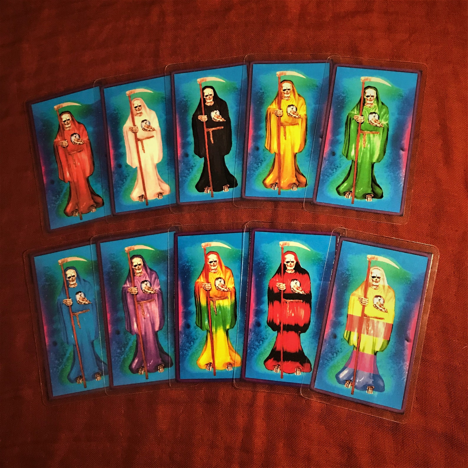 Santa Muerte / Holy Death Prayer Cards Heavy Laminate handmade English
