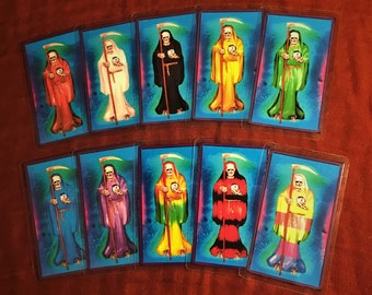 Santa Muerte / Holy Death Prayer Cards - Heavy Laminate (Hand-Made - English)