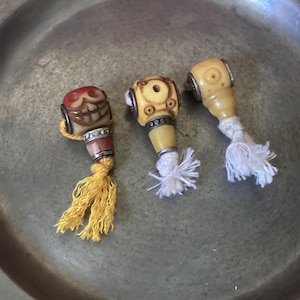 Tibetan Yak Bone Guru Beads - Handmade in Tibet, Mixed Styles (Group 8)