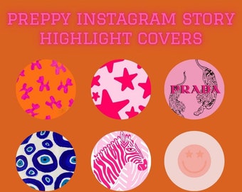 Preppy Instagram Story Highlight Covers Digital Download