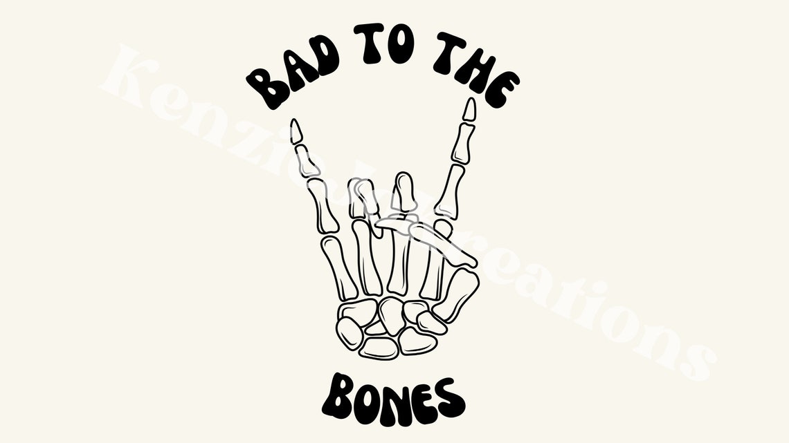 Bad to the Bones Halloween Desktop Wallpaper - Etsy