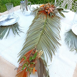 Natural Dried Palm Arrangement 22/40&quot; Palm Arch, Palm Backdrop, Wall Palm Decor, Table Palm Design, Beach Palm Wedding, Dry Palm Composition