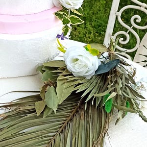 Natural Dried Palm Arrangement 22/40&quot; Palm Arch, Palm Backdrop, Wall Palm Decor, Table Palm Design, Beach Palm Wedding, Dry Palm Composition