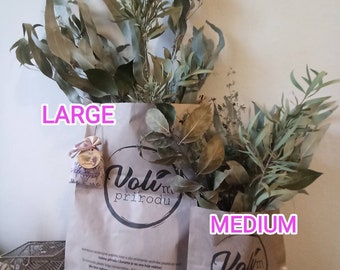 Dried Eucalyptus Bouquet: Natural Tea Tree, Rosemary, Laurel Branch Centerpiece
