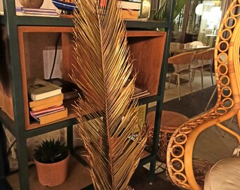 Gold getrocknetes Palmenblatt: Boho Tropical Home Decor