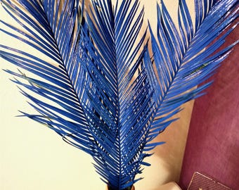 Blue Dried Sago Palm Leaf: Organic Tropical Home Decor (45/60/80cm)