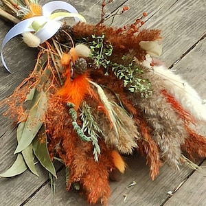 Fall Dried Bridal Bouquet, Natural Pampas Bouquet, Bridesmaid Bouquets, Rustic Wedding, Bridal Bouquet of Wild Flowers, Luxusorios Bouquet