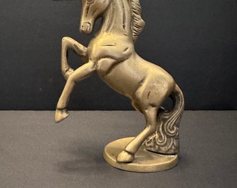 Unicornio de latón vintage, figura de unicornio vintage, unicornio mágico vintage