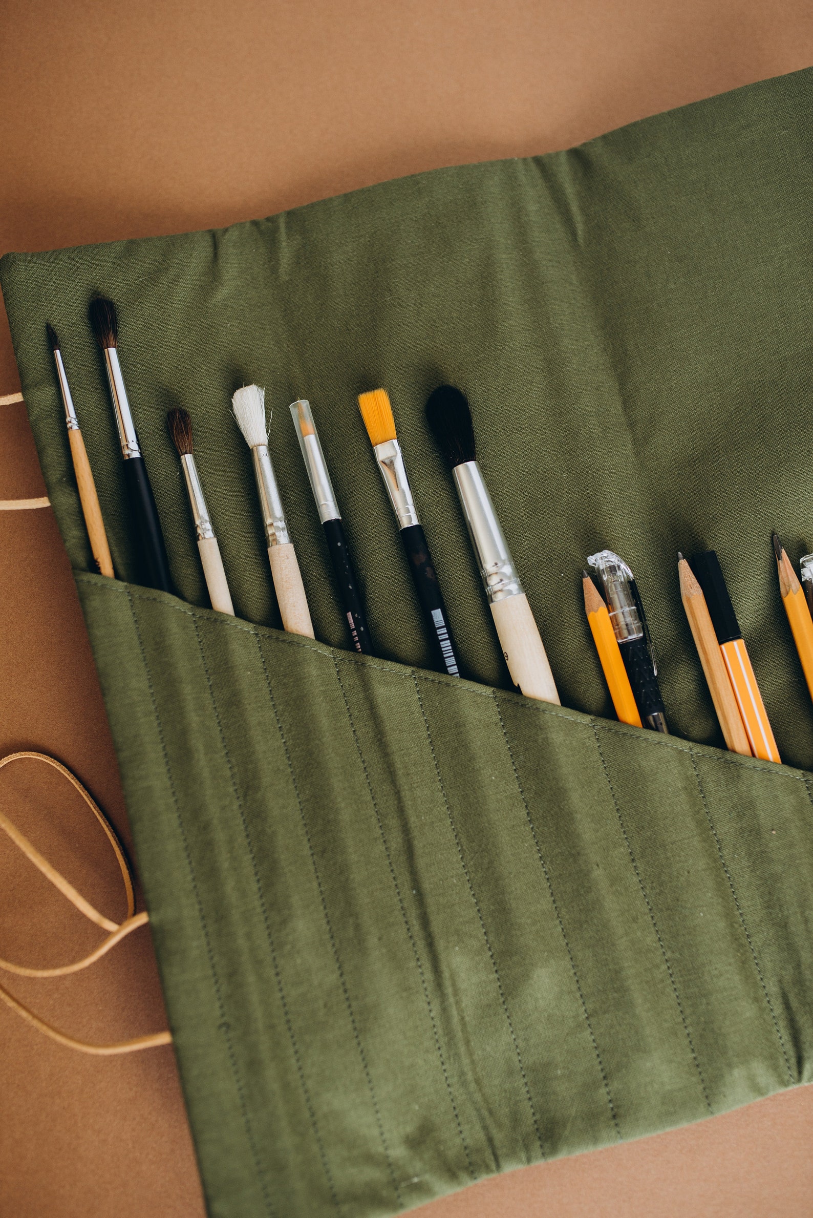 Paint brush roll holder best painters gift is organizer Etsy