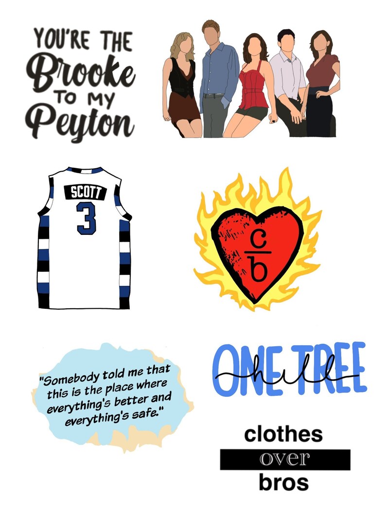 One Tree Hill Inspired Stickers/ OTH Sticker Pack/ OTH Etsy