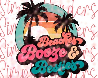 PNG DOWNLOAD Beach Booze and Besties (Summer)