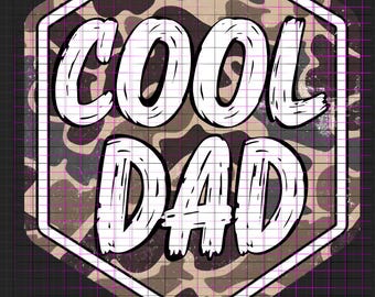 Cool Dad Camo Shirt Design (Digital DTF Sublimation)