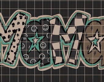 Mama boy mom png Digital download sublimation green