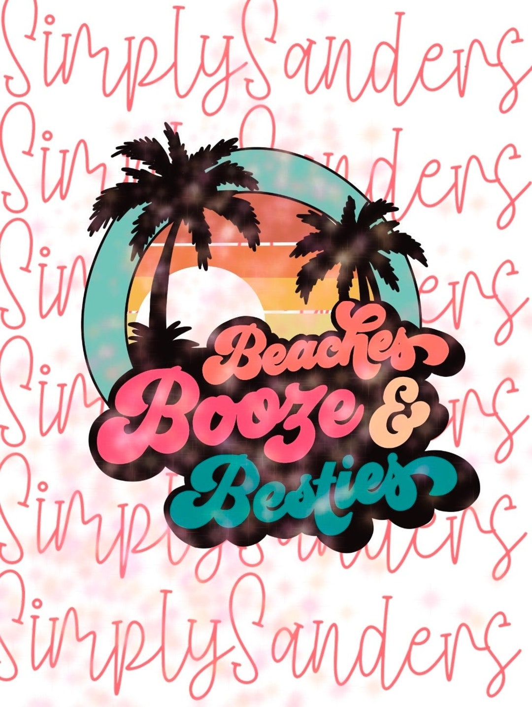 PNG DOWNLOAD Beach Booze and Besties (summer) - Etsy