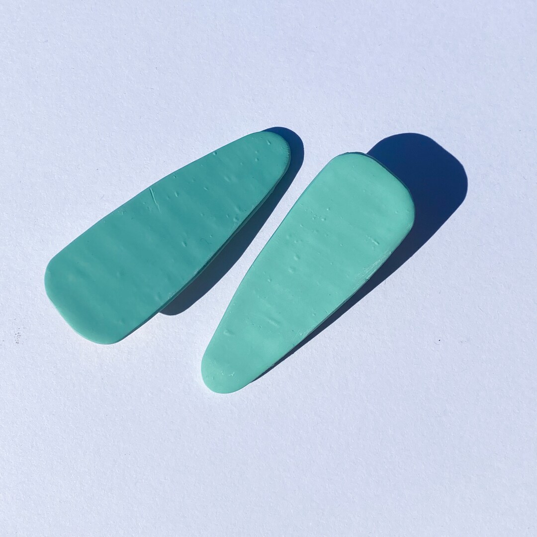 Seafoam Green Hair Clip Polymer Clay Hair Barrette Alligator Clip Hair