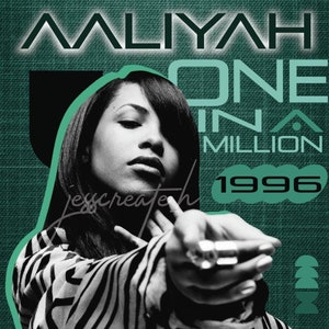 Aaliyah R&B Poster, Digital Art Print,  Music Wall Art, Typography