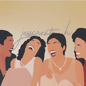 Waiting to Exhale Wall Art 8x10in, 5x7in 90&#39;s Classic TV, African American Art prints