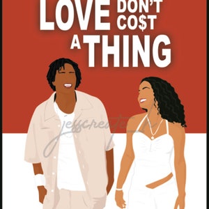 Love Don't Cost a Thing 2000s Black Movie Wall Art 8x10in.
