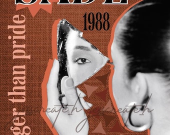 Sade Adu R&B-poster, digitale kunstafdruk, muziekmuurkunst, typografie