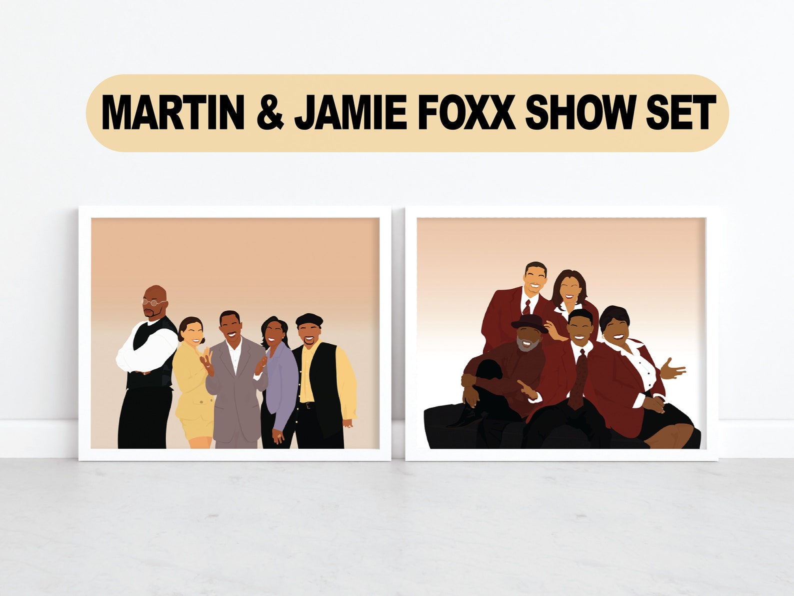 Martin Lawrence & Jamie Foxx Show Wall Art Set 8x10inch Etsy