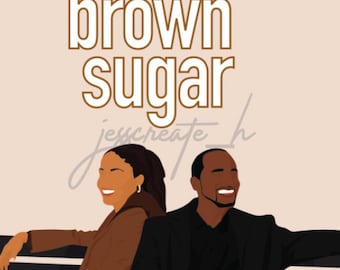 Brown Sugar 2000s zwarte film muurkunst 8 x 10 in.