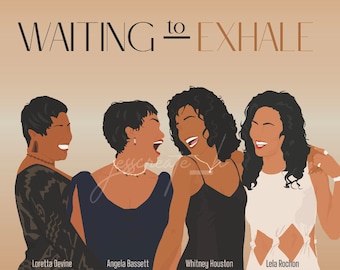 Waiting to Exhale Wall Part II Art 8 x 10 in, 5 x 7 in 90's klassieke tv, Afro-Amerikaanse kunstafdrukken