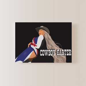 Beyonce Cowboy Carter Arte Impresión 5x7in
