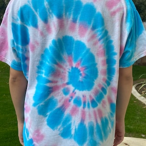 Pink and Blue Tie Dye Unisex Shirt