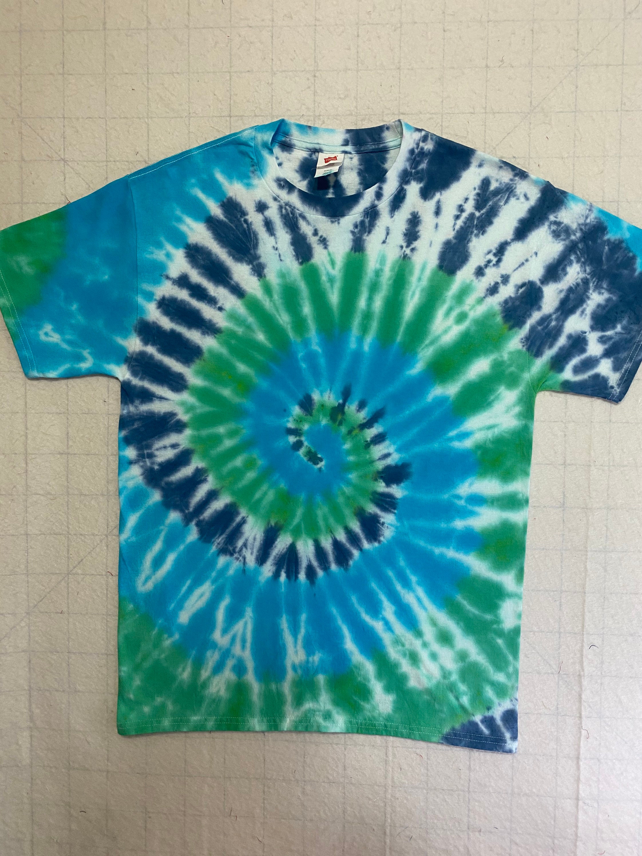 Forest Swirl Tie Dye Unisex Shirt Hand Dyed Green And Blue | Etsy