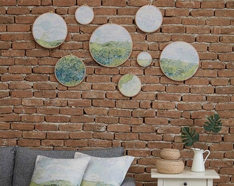 Van Gogh Embroidery Hoop Art: Wall Decor Set, Pillow Covers