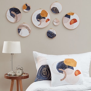 Monticarlo Living Room Boho Wall Art Set, Home Decor Unique Gift, Bedroom Wall Decor, Abstract Mid Century Modern Art, Housewarming Gift