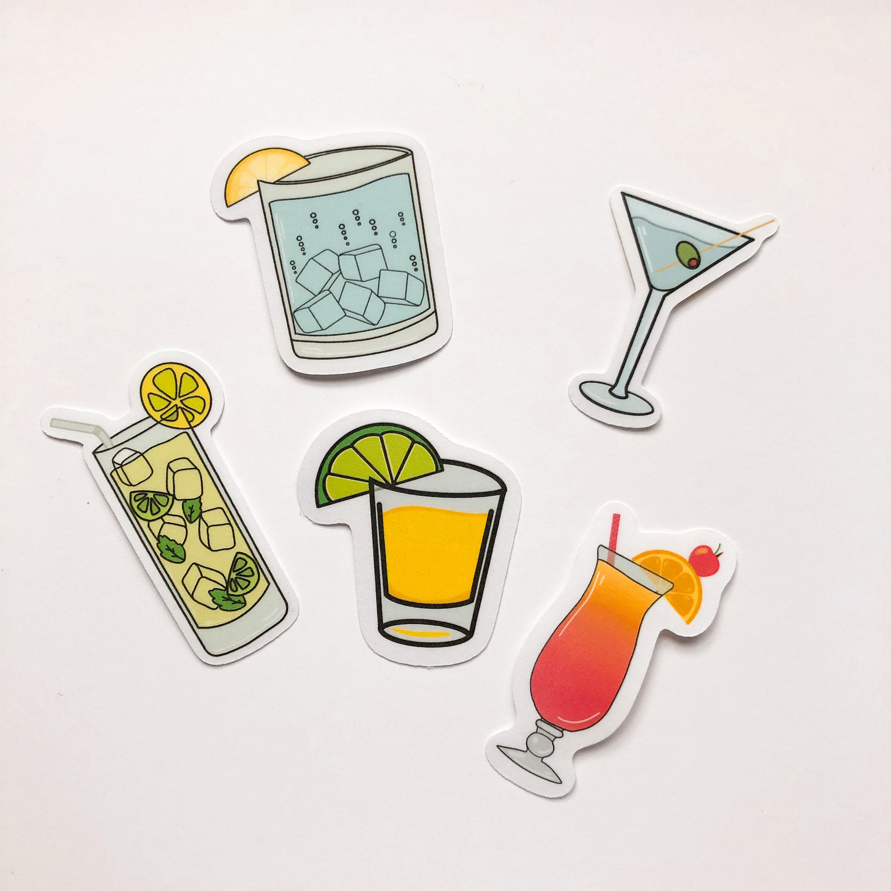 Alcoholic drinks stickers Party stickers mojito stickers Etsy
