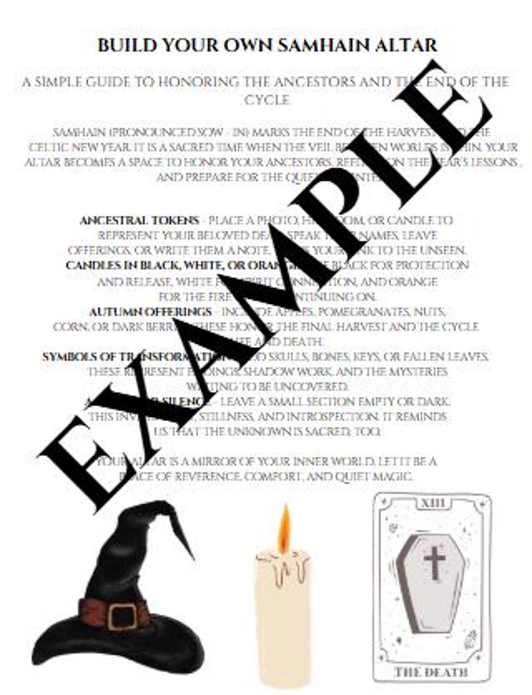 Samhain Printable Bundle | Witchy PDF for Ritual, Tarot, Altar, Journal ...