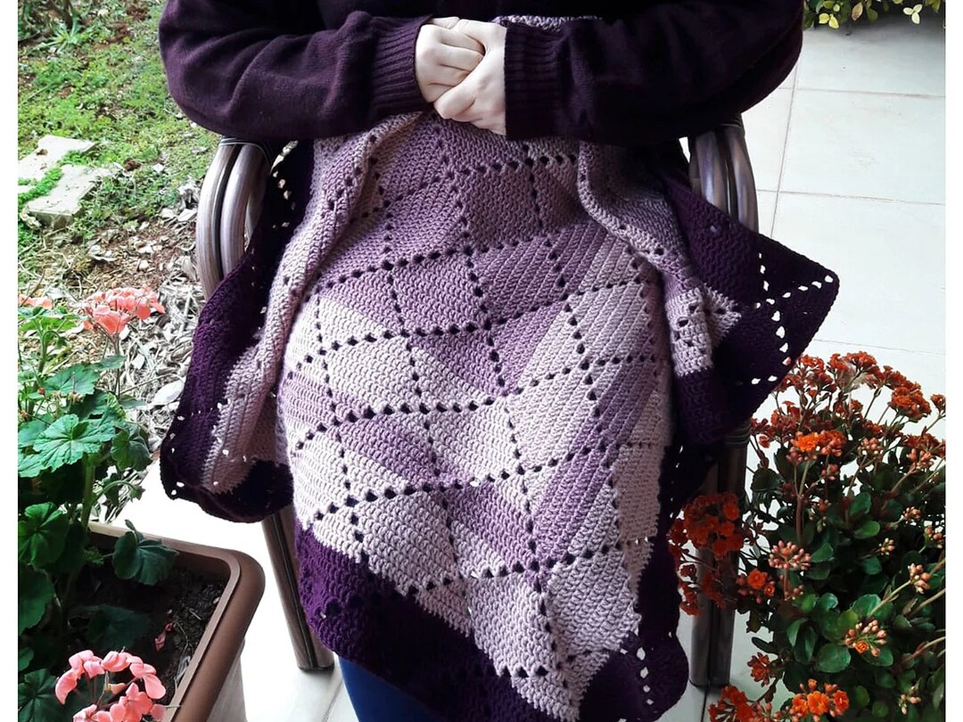 Lap Blanket Crochet Wheelchair Lap Blanket Crochet Blanket Etsy