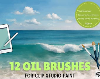 Clip Studio Paint Brushes, Traditional Art Brushes, Textured Brushes, Painterly Brushes, Oil Painting Brushes, Clip Studio Brushes, Canvas
