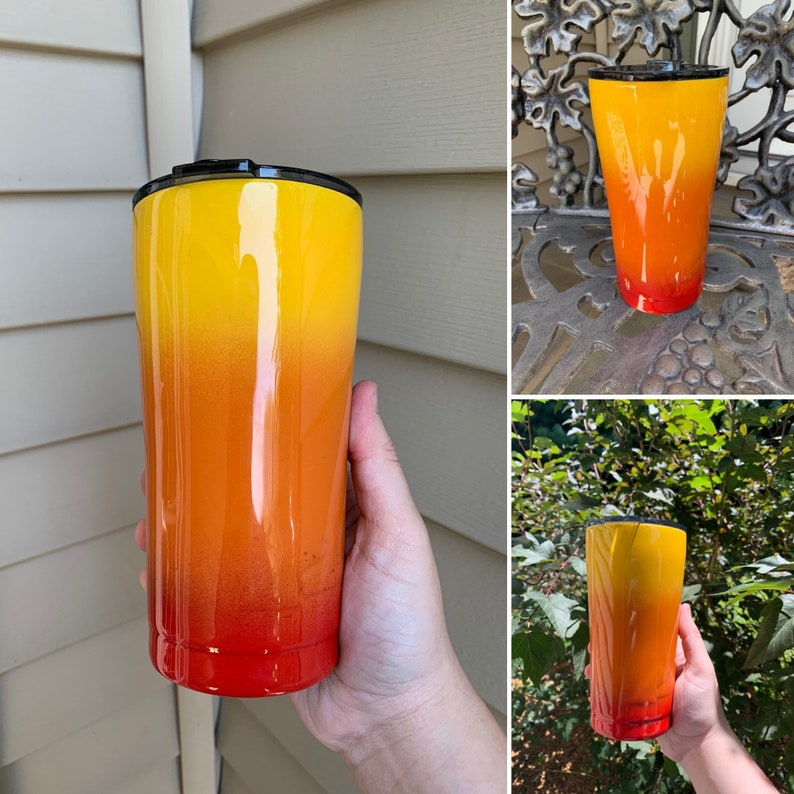 Flaming Ombré Tumblerflame tumblertumbler for menfire Etsy