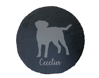 Personalised Labrador Engraved Slate Coaster, Labrador gifts, Dog Owner Glass, Gifts for Her, Custom Dog, Labrador owner