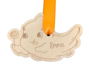 Personalised Halloween Lollipop Ghost Wooden Hanging Decoration, Halloween Ornament Decor Gift, Custom Ghost Bauble,