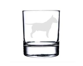 Personalised English Bull Terrier Engraved Whisky Glass,  English Terrier gift, Dog Gift, Wine Glass, Dog Glass, dog gin
