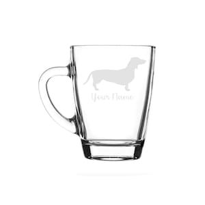 Personalised Dachshund Engraved Glass Mug, Sausage Dog gift, Dog Gift, Wine Glass, Dog Glass, Sausage Dog Gin, dog gin,