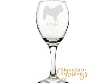 Personalised Chow Chow Engraved Wine Glass, Chow Chow gift, Dog Gift, Personalised Wine Glass, Dog Glass